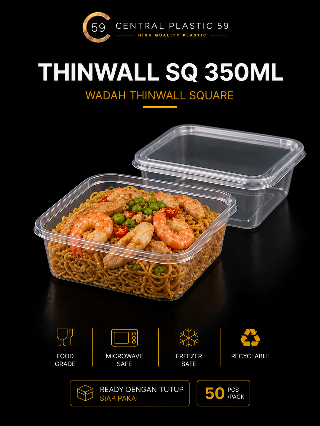 Thinwall SQ 350ml /pack isi 25